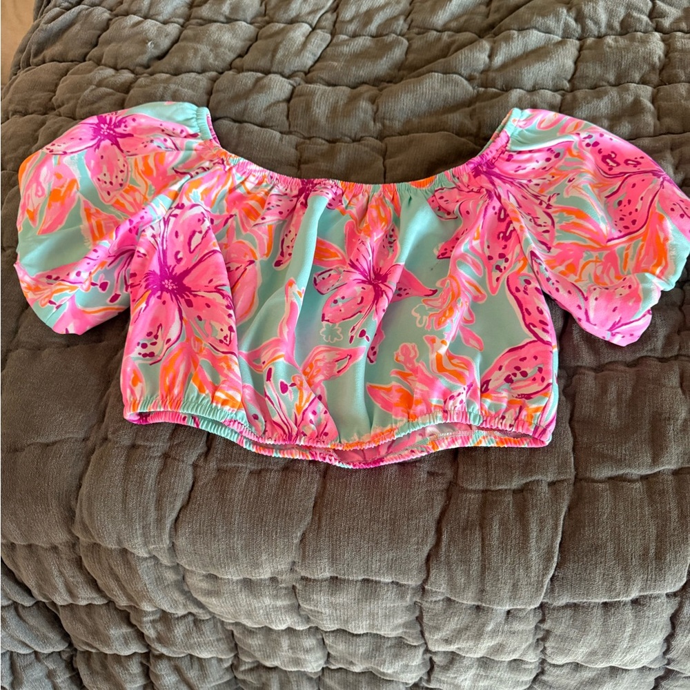 Lilly Pulitzer Off Shoulder Crop Top